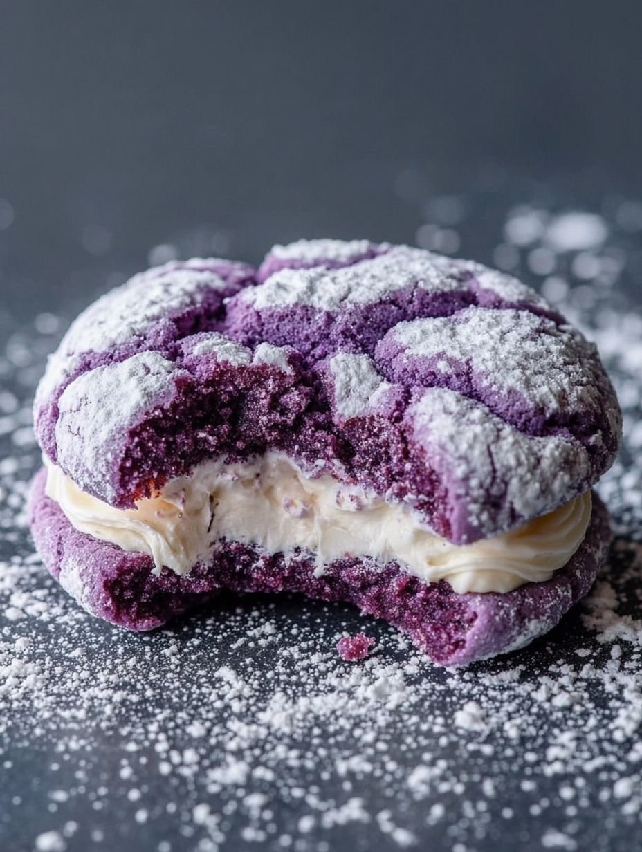Creamy Ube Crinkle Sandwich Cookie Recipe image 2