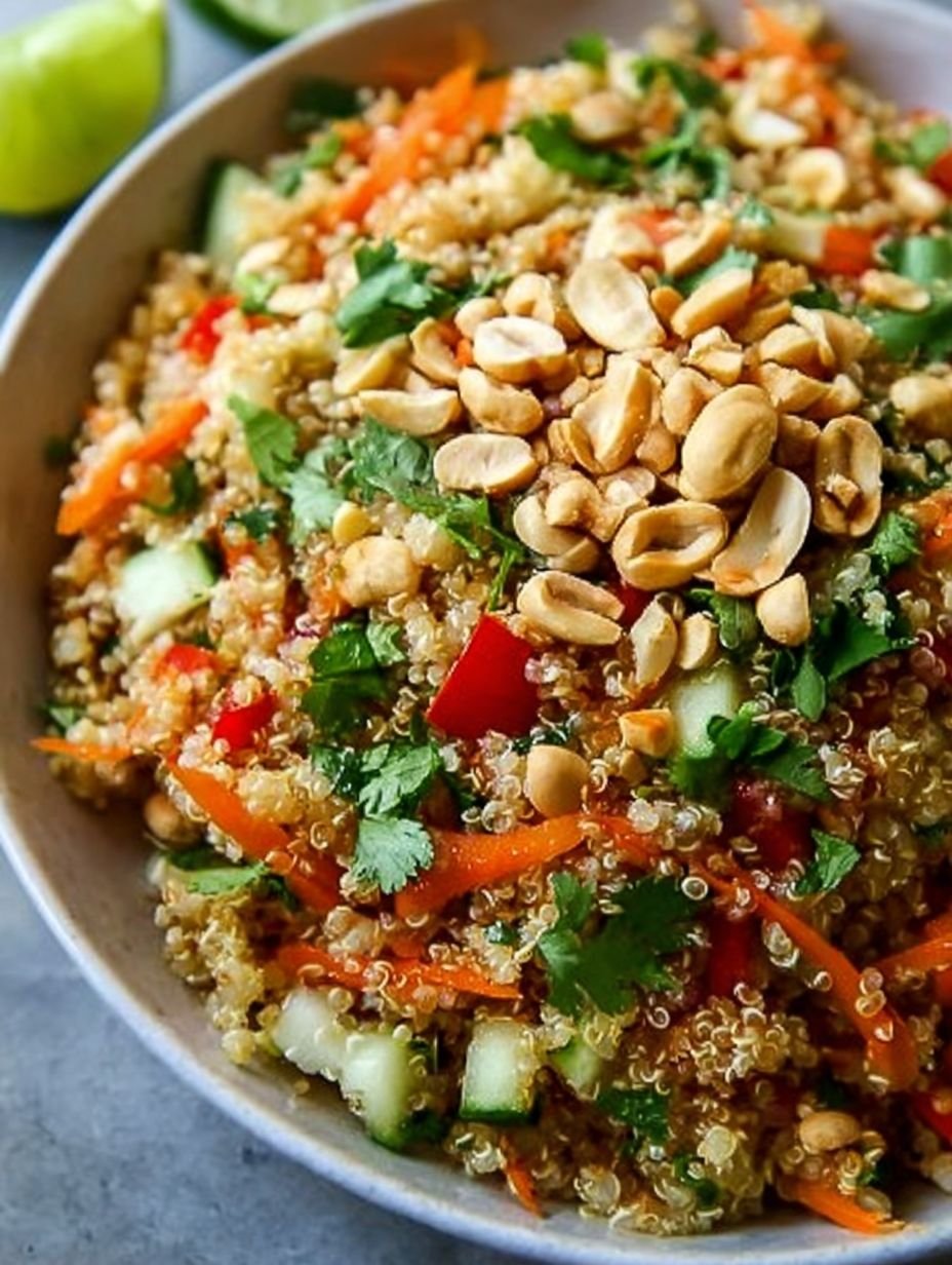 Crispy Thai Peanut Quinoa Salad | Healthy & Quick image 2