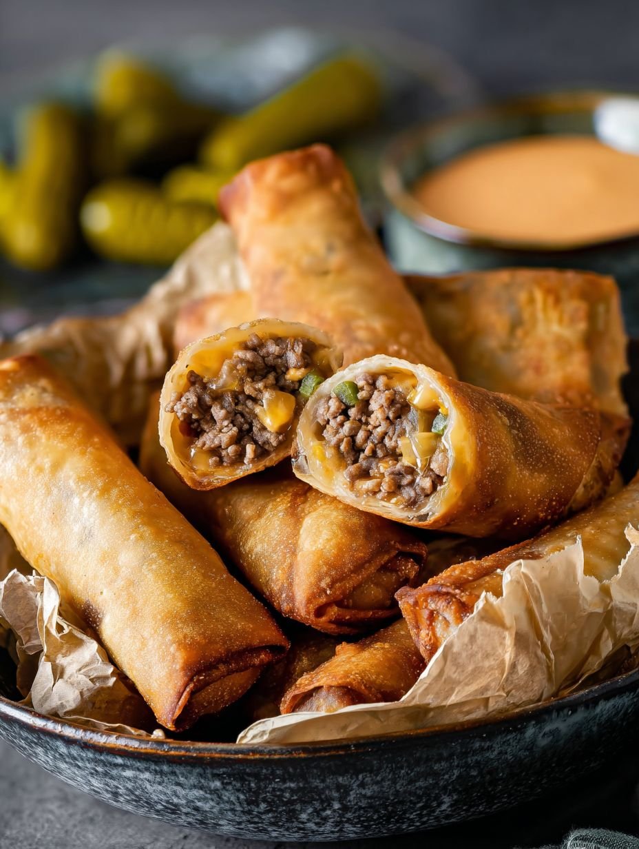 Easy Airfryer Cheeseburger Spring Rolls – Crispy & Quick image 2