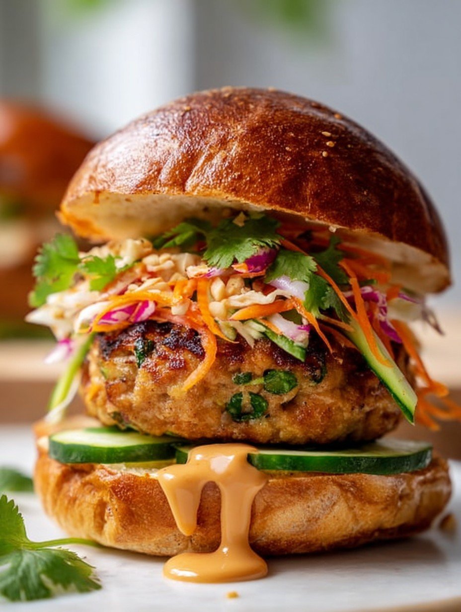 Healthy & Flavorful Thai Peanut Turkey Burgers image 2