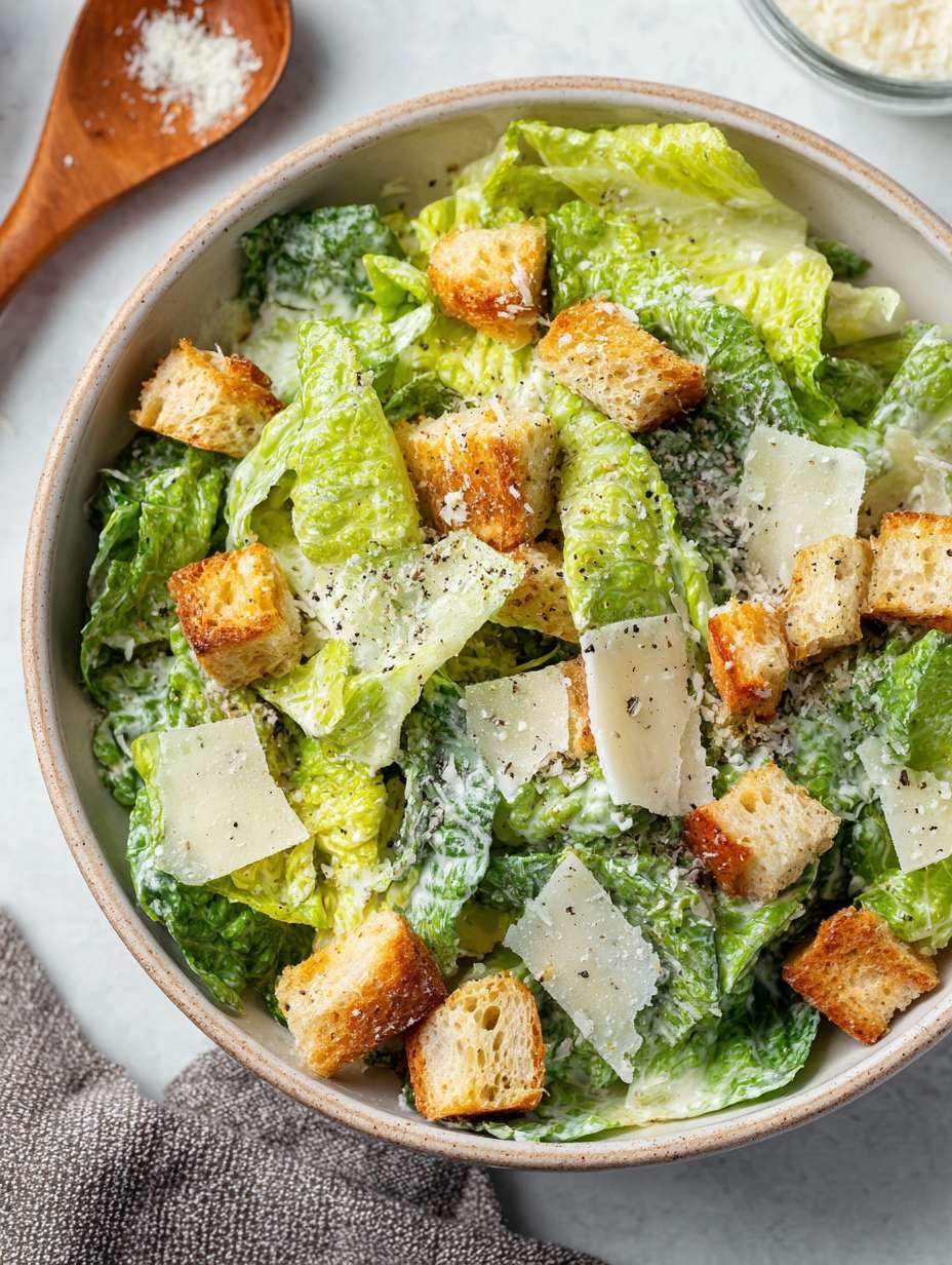 Perfect Caesar Salad Recipe with Crispy Croutons image 2