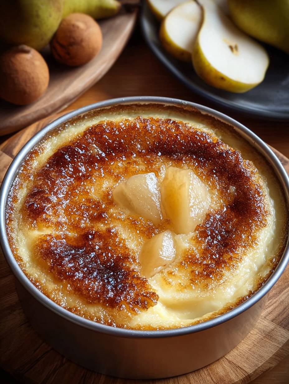 Perfectly Caramelized Pear Custard Dessert