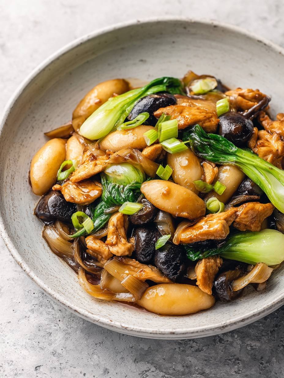 Quick Chicken & Nian Gao Stir-Fry Dinner image 2