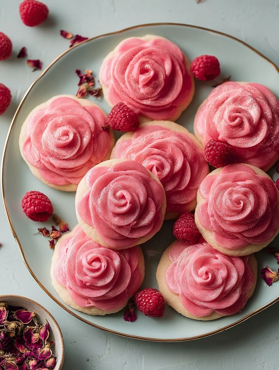 Raspberry Rose Cookies: A Sweet Floral Treat image 2