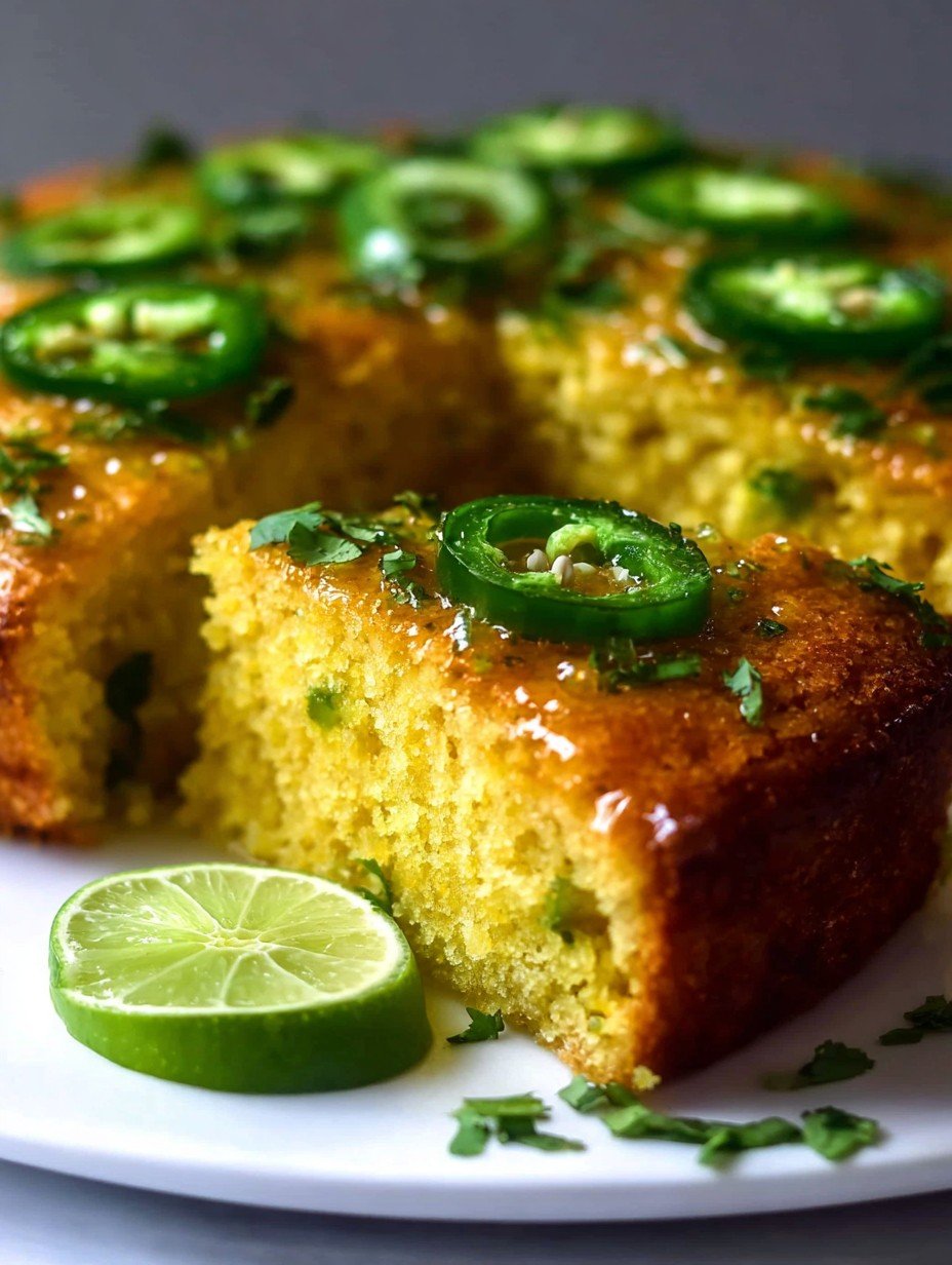 Spicy Sweet Jalapeño Cornbread with Zesty Lime Drizzle image 2