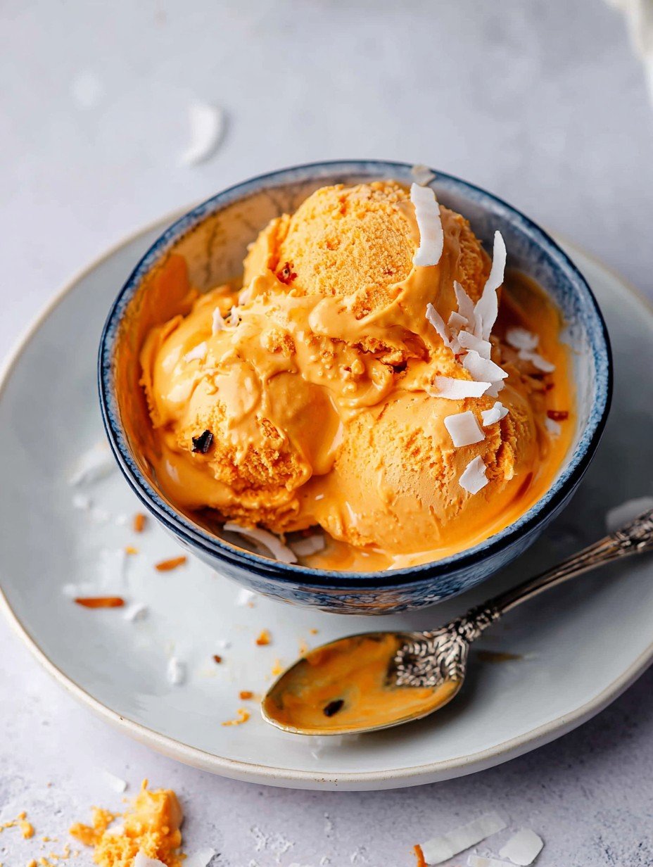 The Creamiest No-Churn Thai Tea Ice Cream image 2
