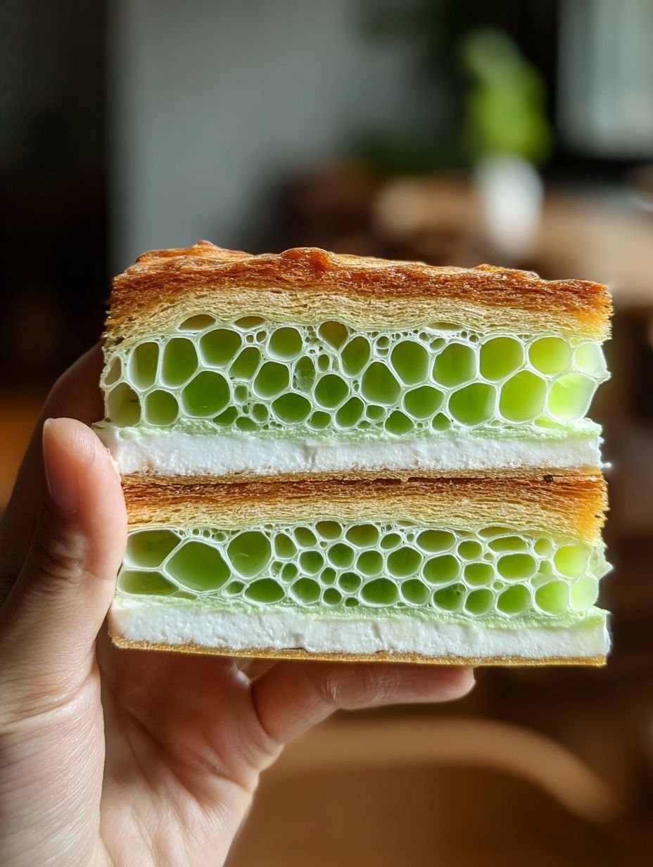 Vietnamese Crispy Pandan Honeycomb Cake