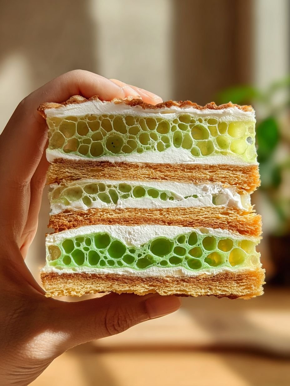 Vietnamese Crispy Pandan Honeycomb Cake image 2