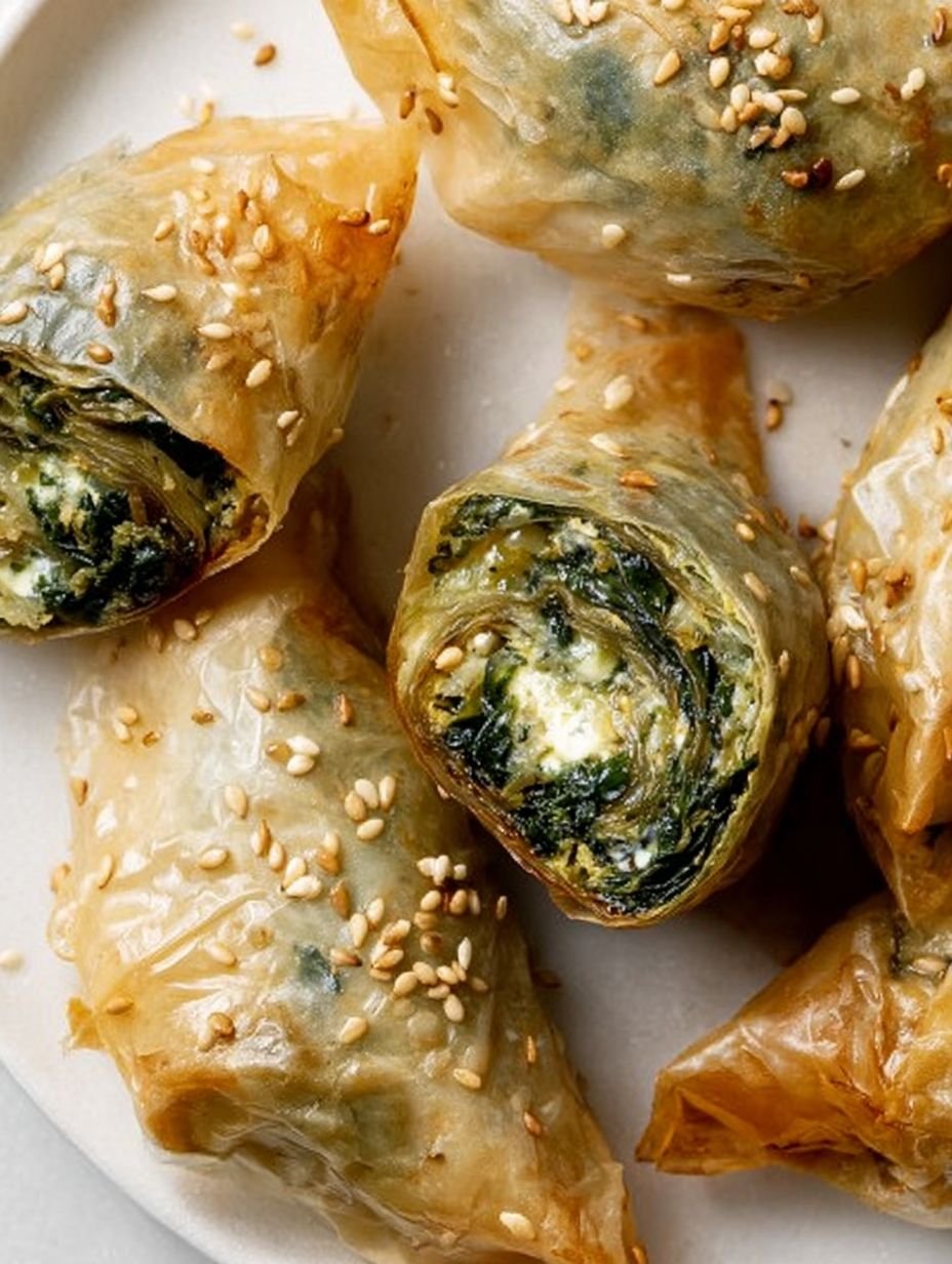 Crispy Airfryer Rice Paper Spanakopita Bites image 2