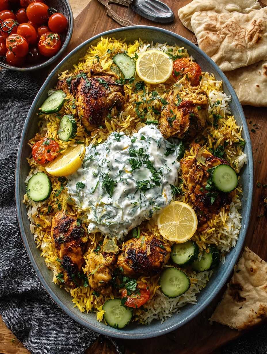 Crispy Chicken & Saffron Rice with Creamy Tzatziki image 2