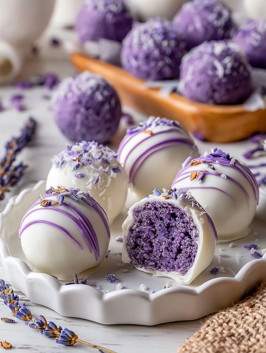 Elegant Lavender Truffles with White Chocolate image 2