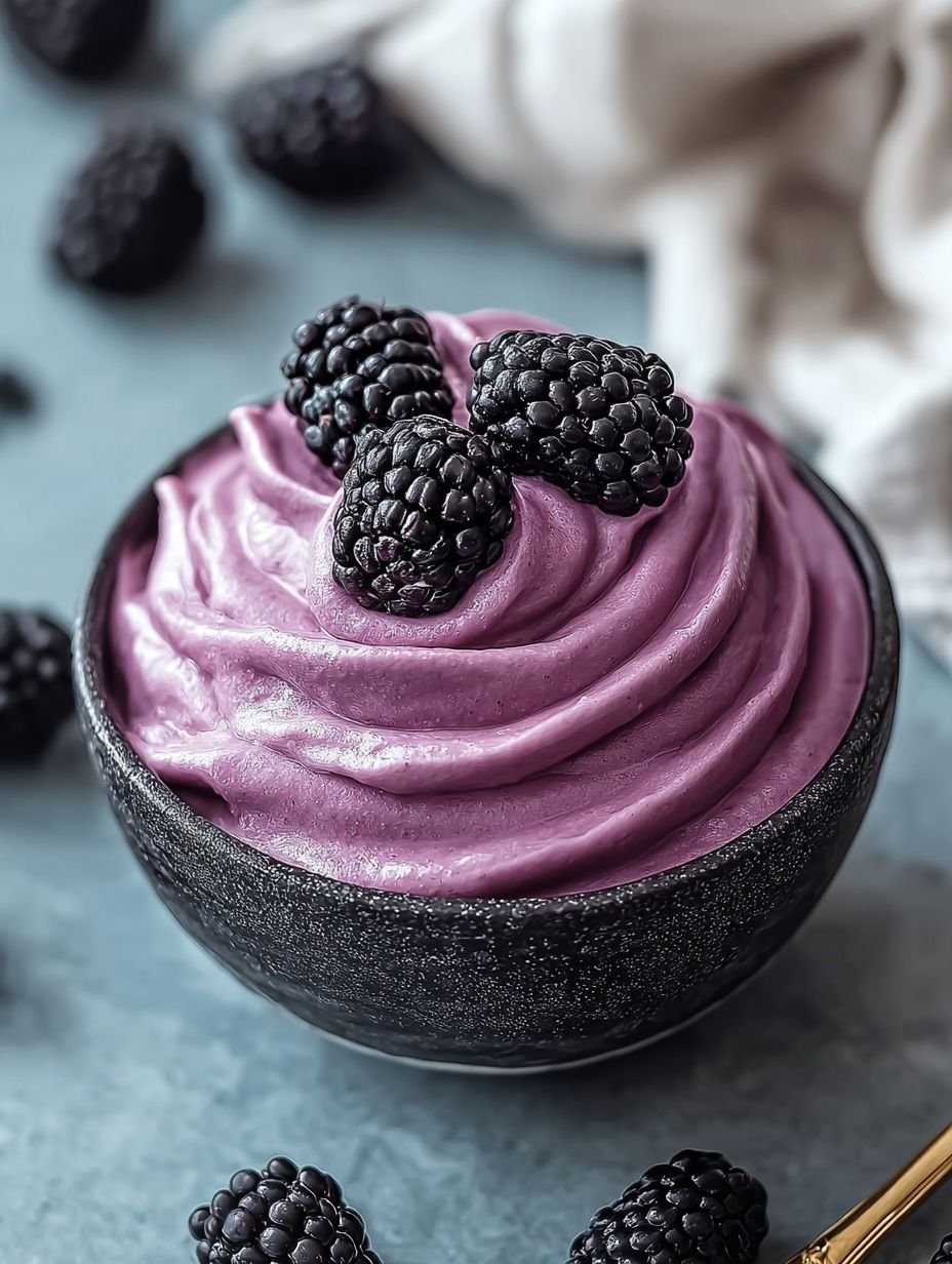 Fluffy No-Bake Blackberry Mousse for Dessert image 2