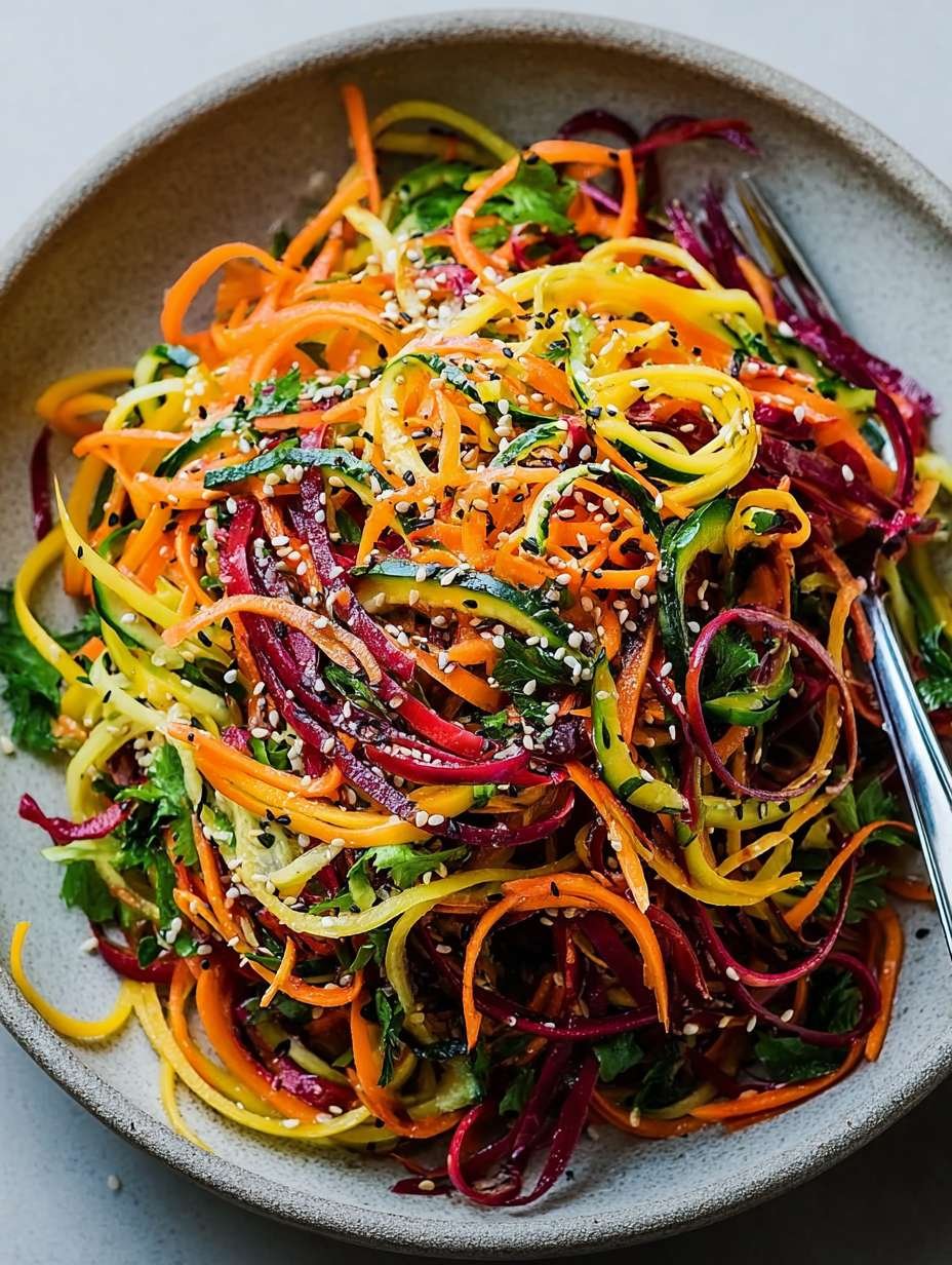 Healthy 10-Minute Rainbow Veggie Noodle Salad image 2