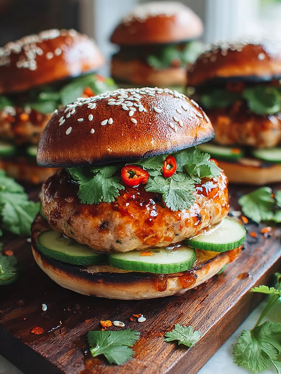 Healthy Thai Sweet Chili Turkey Burgers Recipe image 2