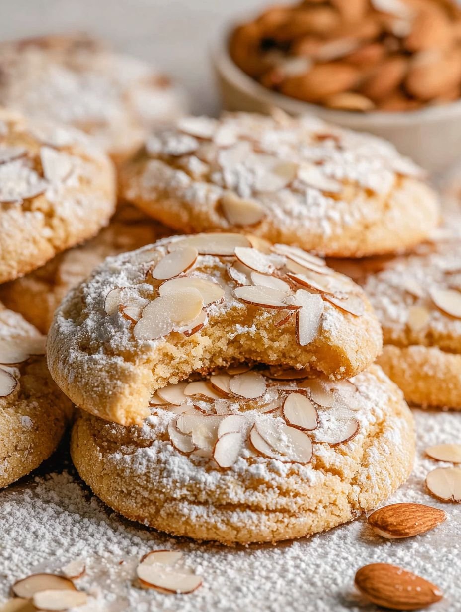 Irresistible Almond Cookies with Powdered Sugar image 2