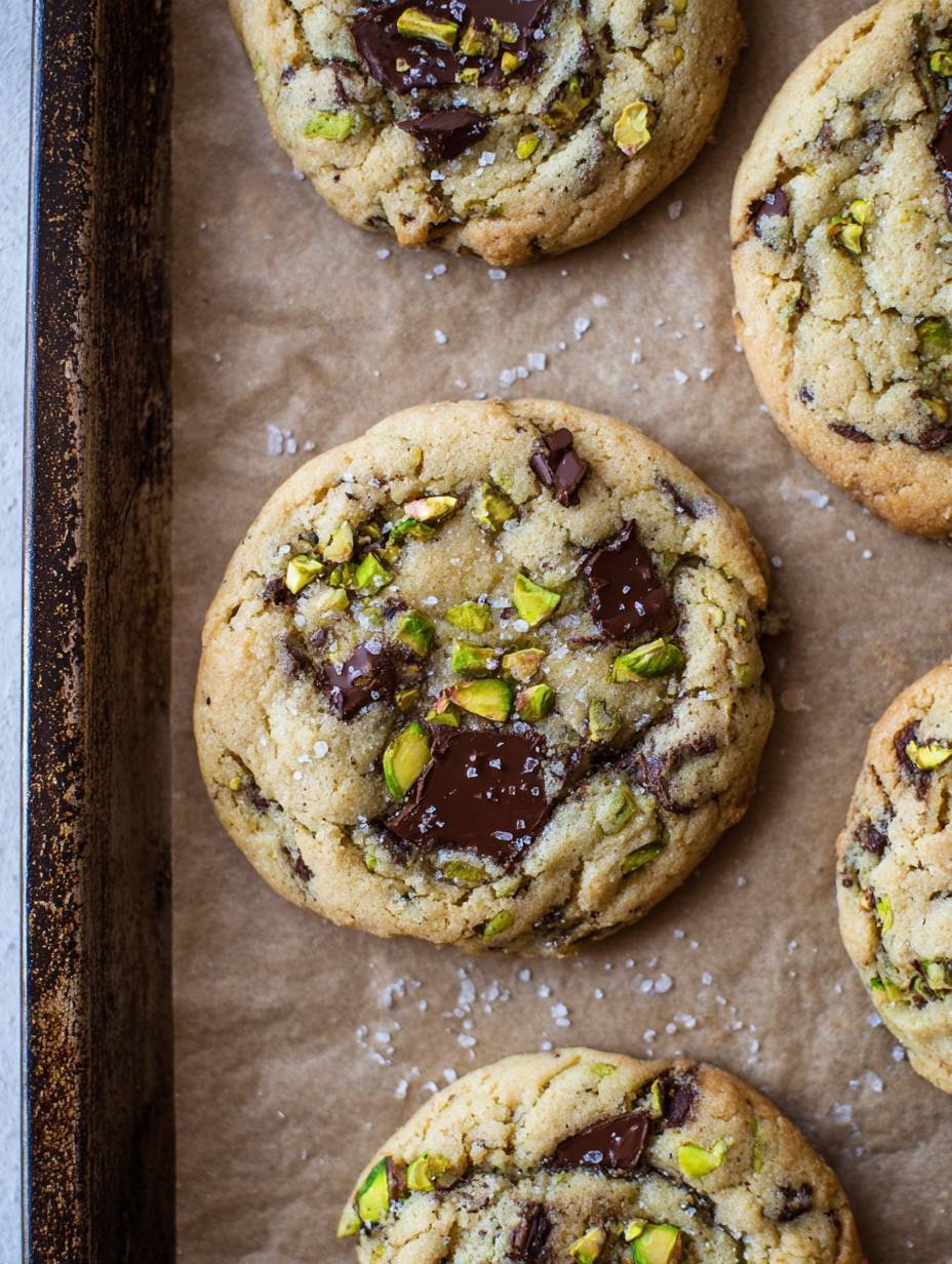 Irresistible Salted Pistachio Chocolate Chip Cookies image 2