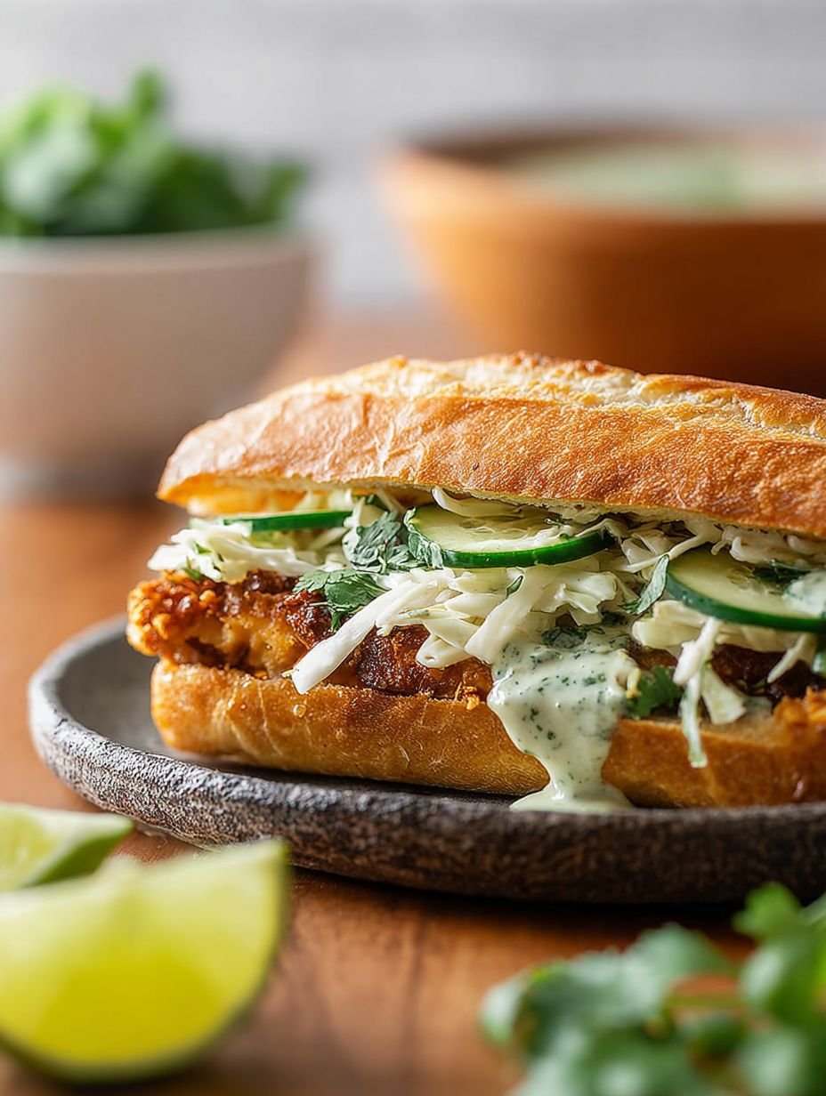 Quick Crispy Cilantro Lime Chicken Sandwich image 2