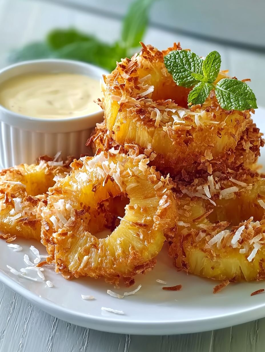 Quick Crispy Coconut Pineapple Rings Recipe image 2