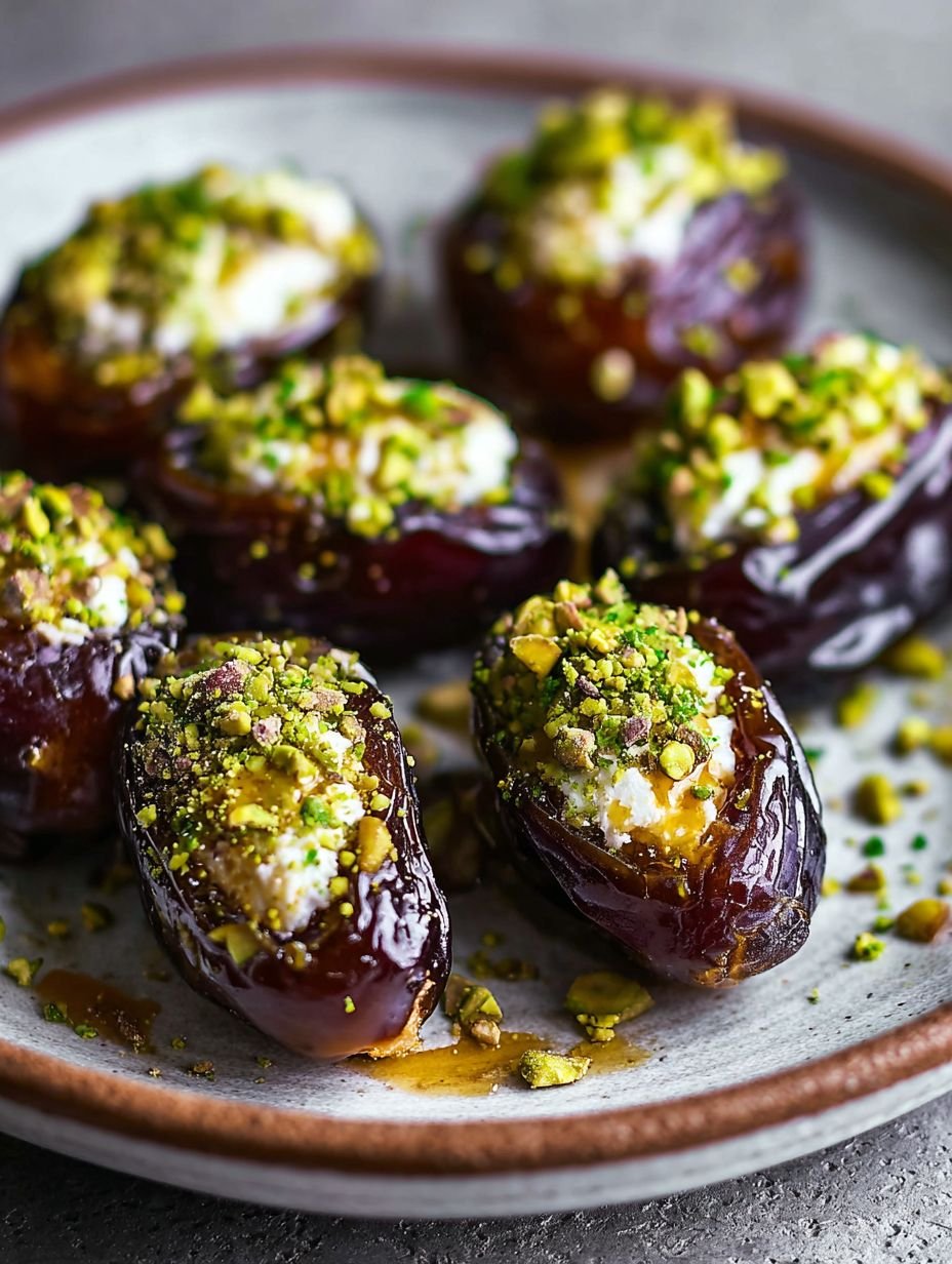 Quick Honey Pistachio Ricotta Stuffed Dates image 2