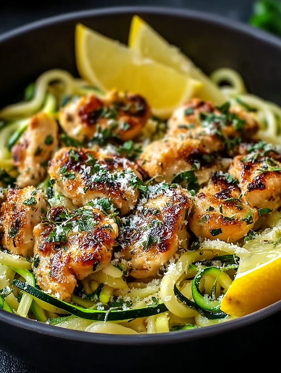 Quick Lemon Garlic Chicken Zoodles for Healthy Dinner image 2