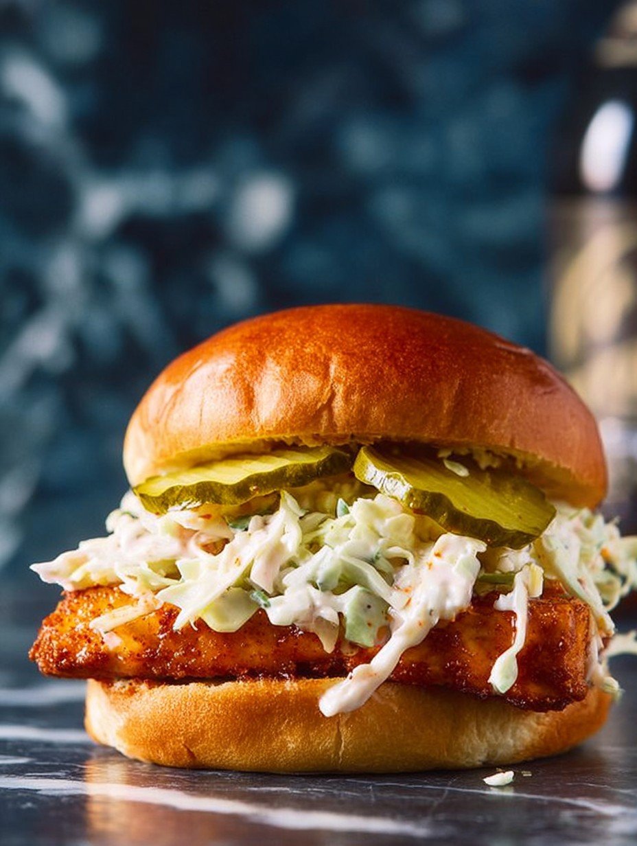 Spicy Crispy Sandwich with Cool Creamy Slaw image 2