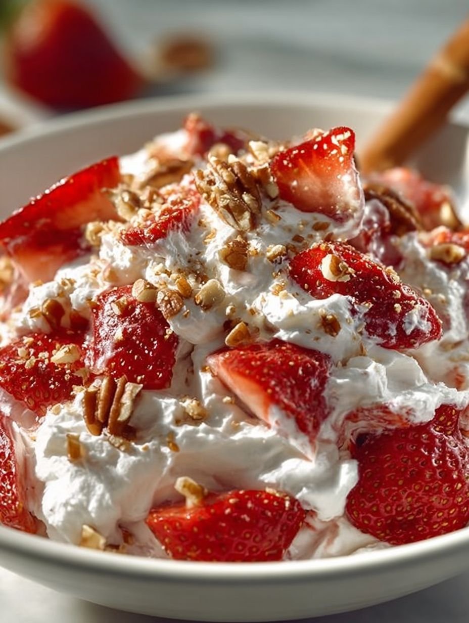 Strawberry Cream Salad with Crunchy Pecans image 2