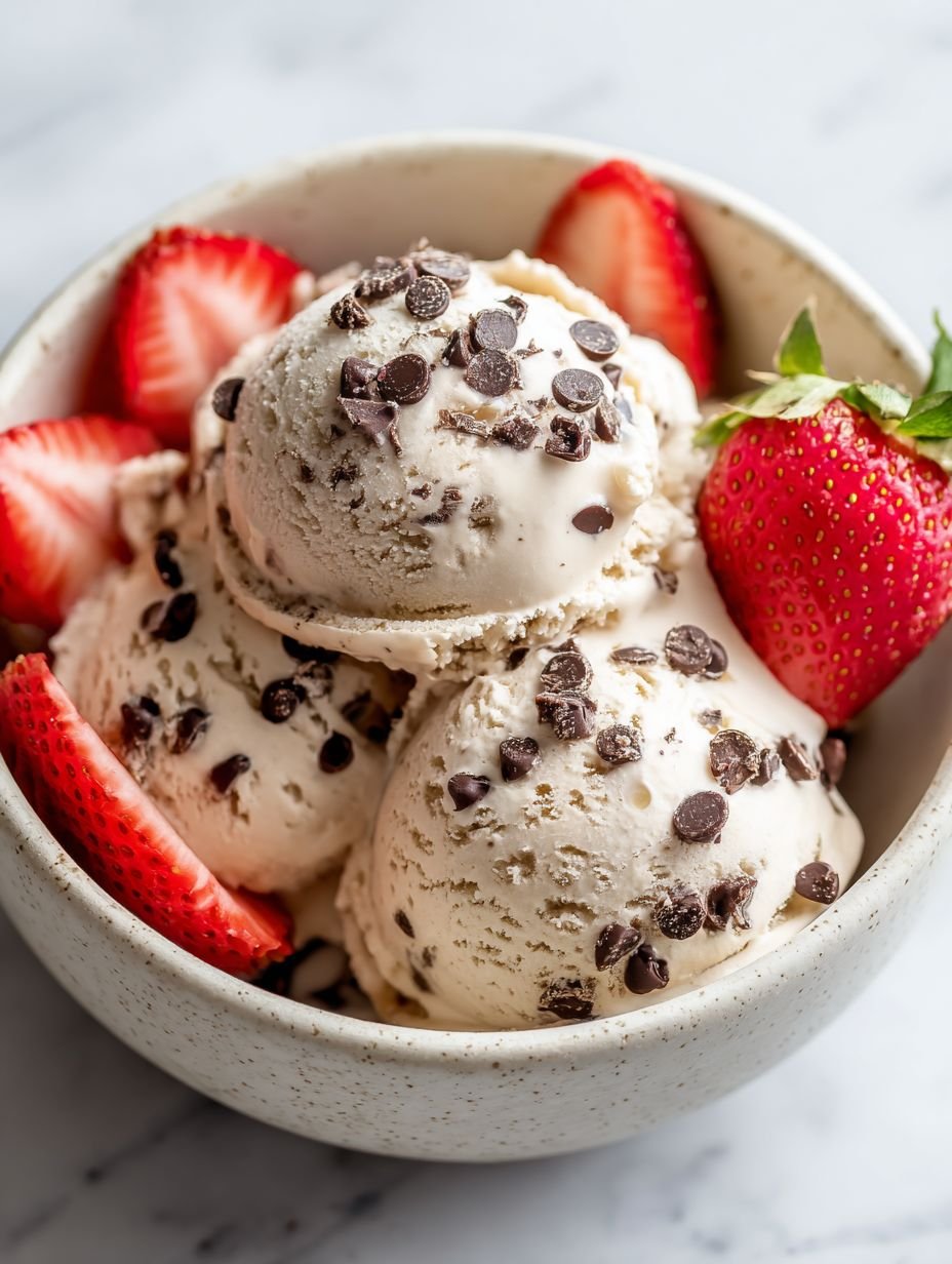 The Dreamiest Chocolate Chip Ice Cream & Strawberries image 2