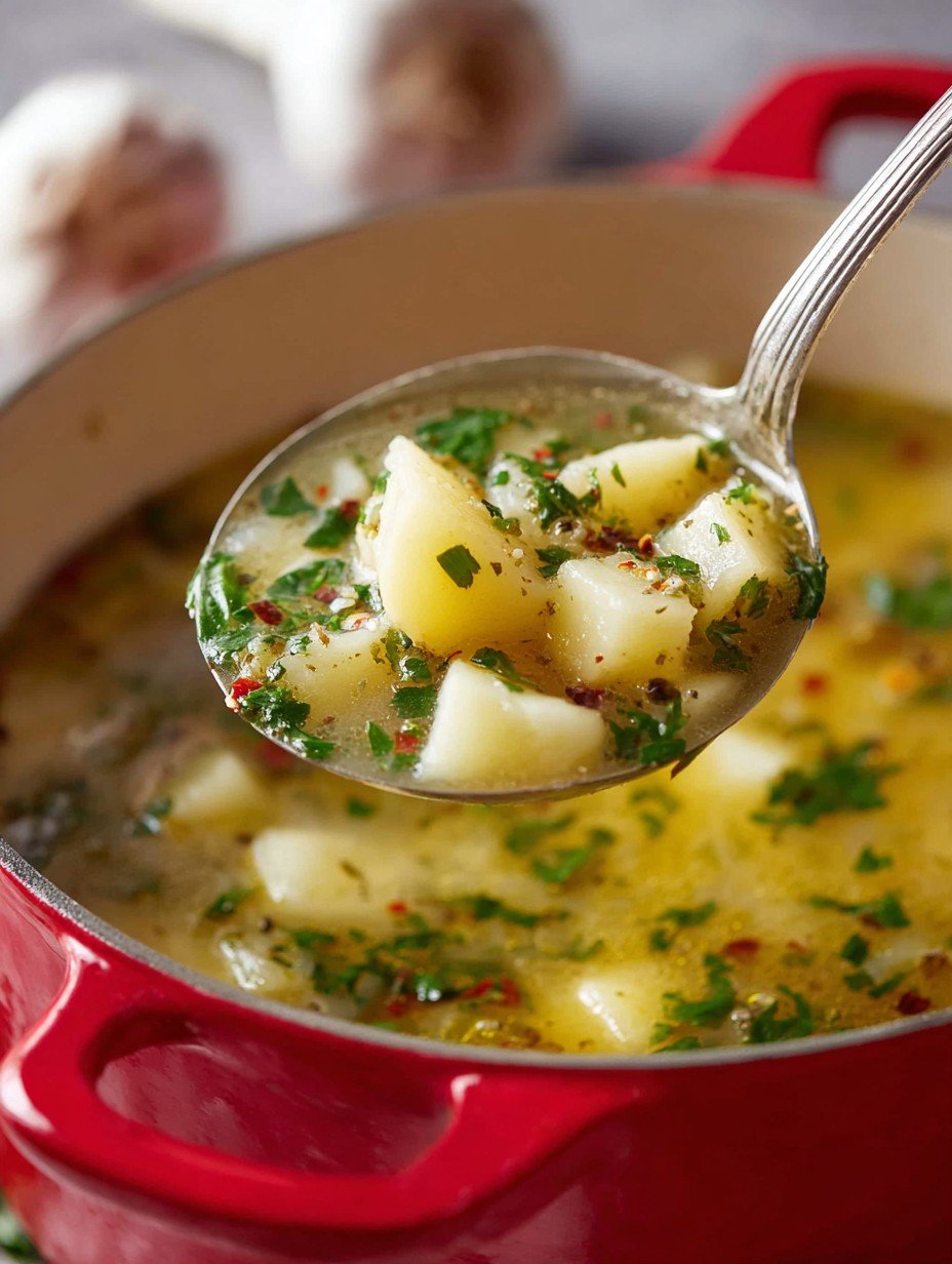 The Most Flavorful Garlic Potato Soup Recipe image 2