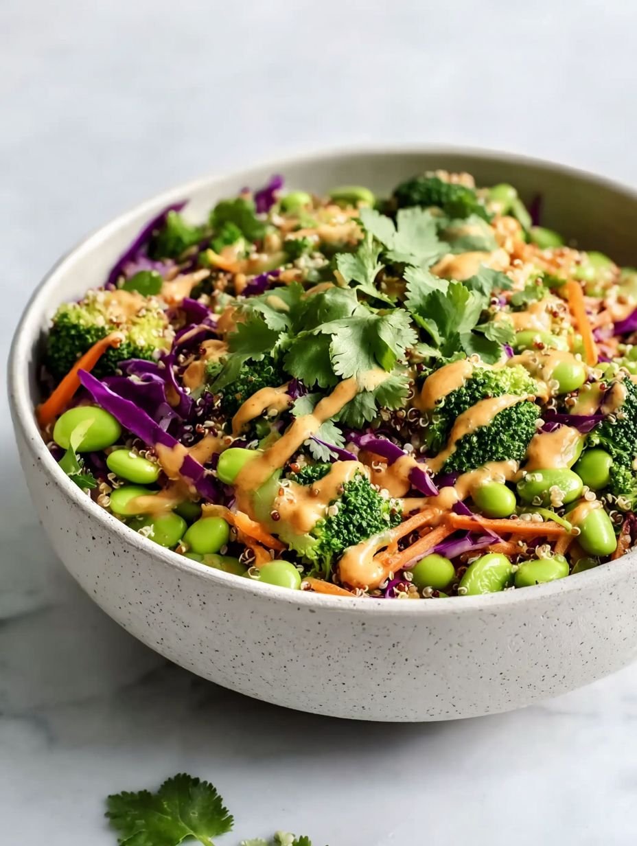 Vibrant Crunchy Edamame Salad with Peanut Dressing image 2