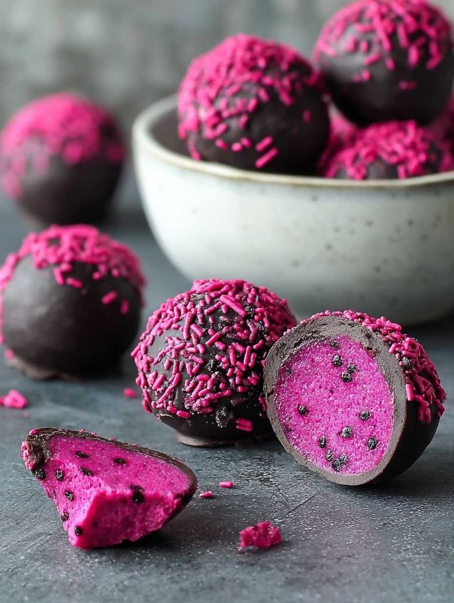 Vibrant Dragon Fruit Dark Chocolate Treats image 2
